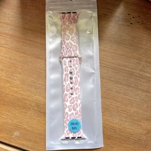💚3/$20 Pink Leopard Print Fancy Bands Silicone Band for Apple Watch. NIP